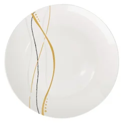 Gifi Service de table motif doré argenté pour 6 personnes