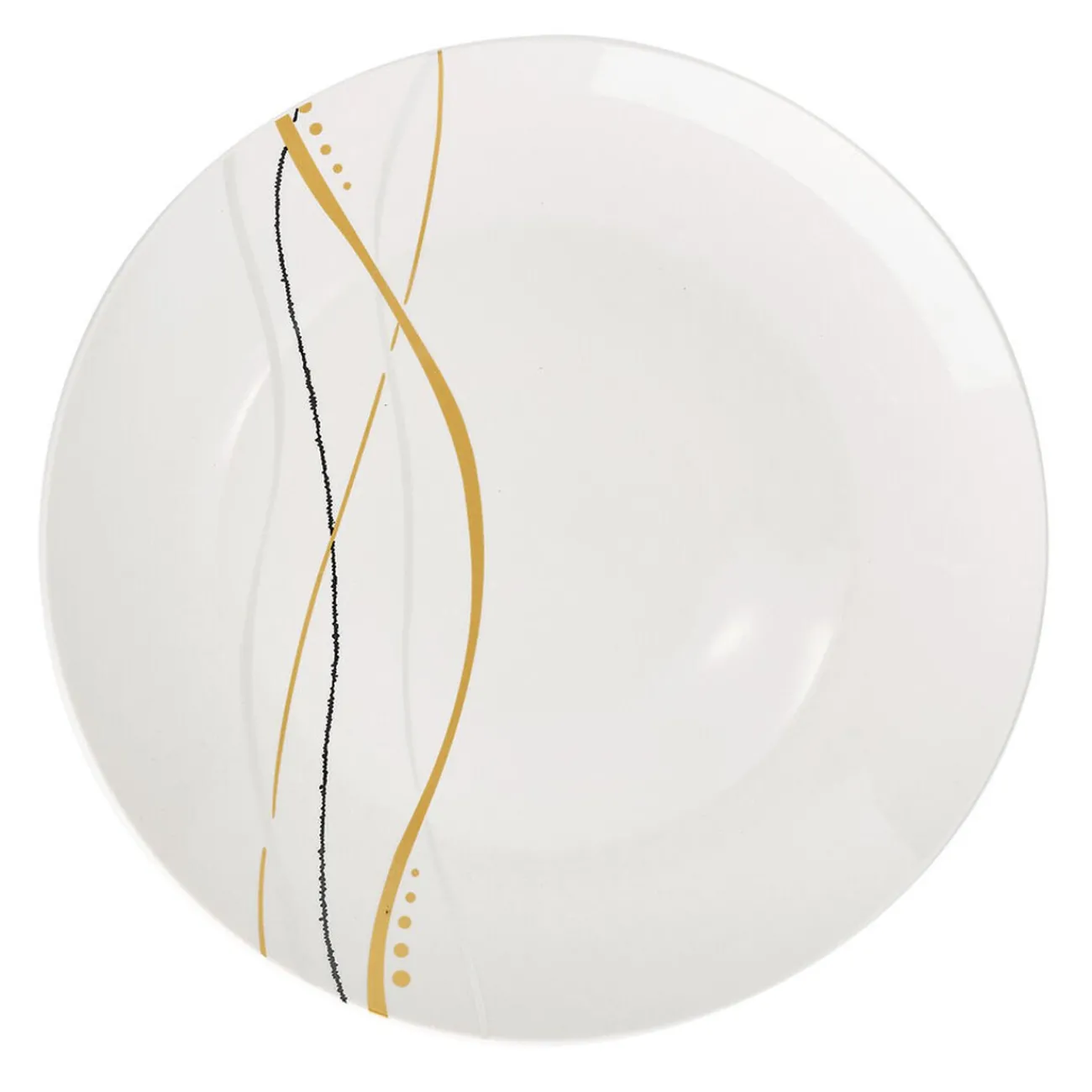 Gifi Service de table motif doré argenté pour 6 personnes