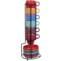 Gifi Nettoyage Et Entretien|Service tasse à café et soucoupe avec support x6