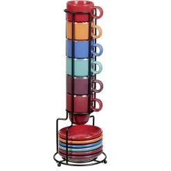 Gifi Nettoyage Et Entretien|Service tasse à café et soucoupe avec support x6