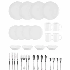 Gifi Service vaisselle blanc complet 32 pièces