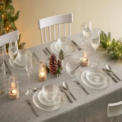 Gifi Service vaisselle en verre transparent