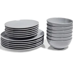 Gifi Service vaisselle gris 18pcs