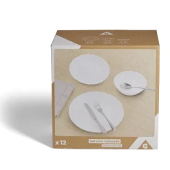 Gifi Service vaisselle opale 12 pièces