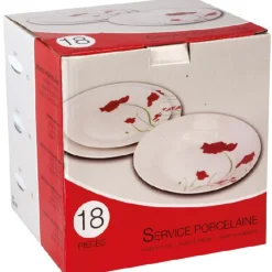Gifi Service vaisselle porcelaine 18 pièces