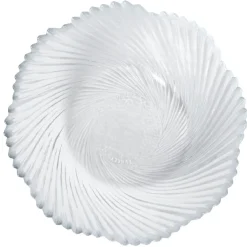 Gifi Service vaisselle transparent strié 18 pièces Marmara