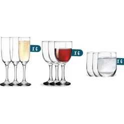 Gifi Service verre à pied 18 pièces