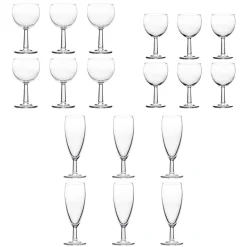 Gifi Service verre à pied ballon et flûte 18 pièces