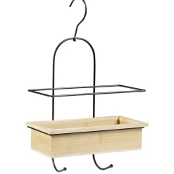 Gifi Equipement Douche^Serviteur de douche bambou avec crochets