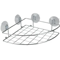 Gifi Equipement Douche^Serviteur de douche d'angle fixation ventouses aluminium