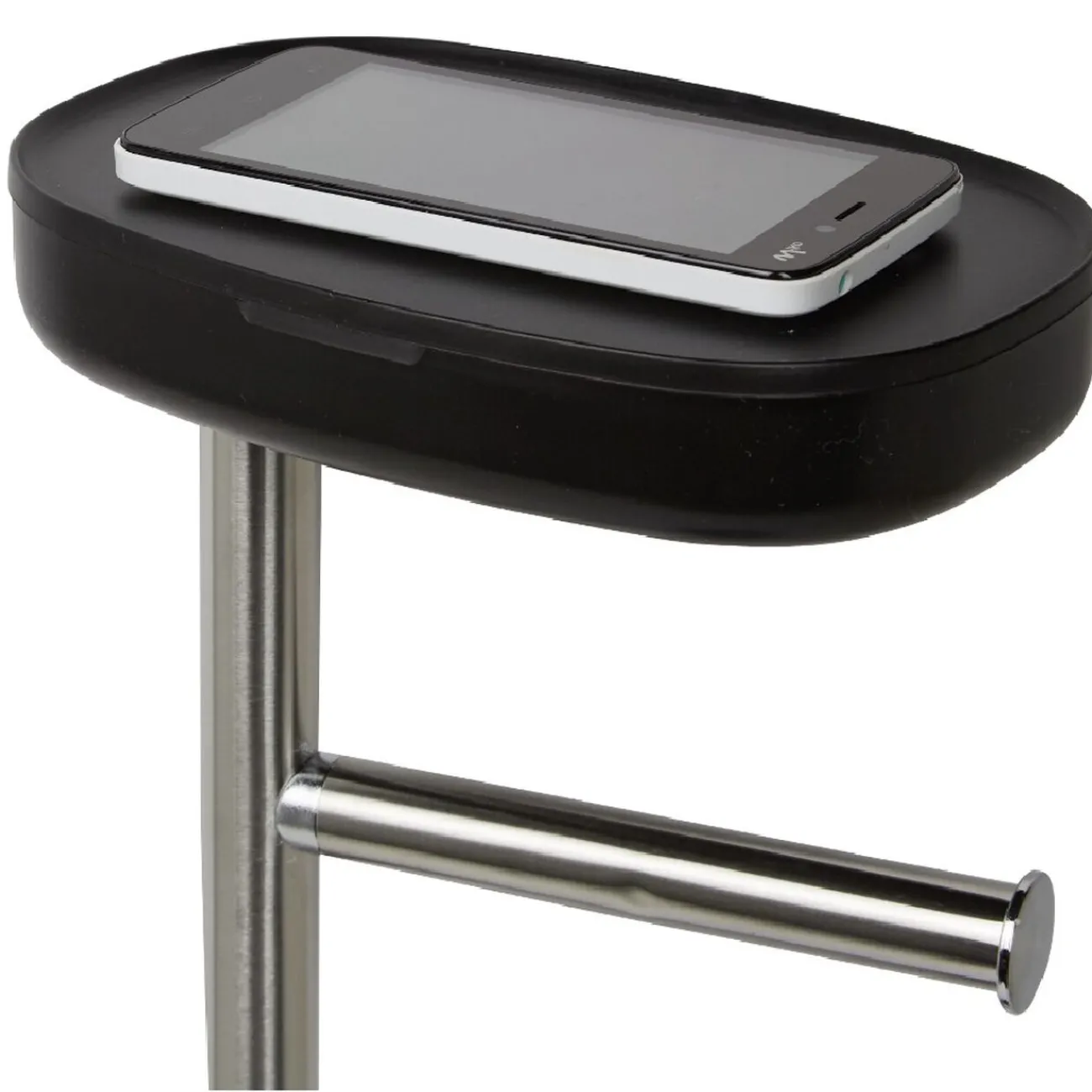 Gifi Equipement Wc^Serviteur WC 3 en 1 avec brosse dérouleur et support compartimenté