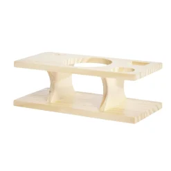 Gifi Set à cocktail acier avec support bois 6 pièces