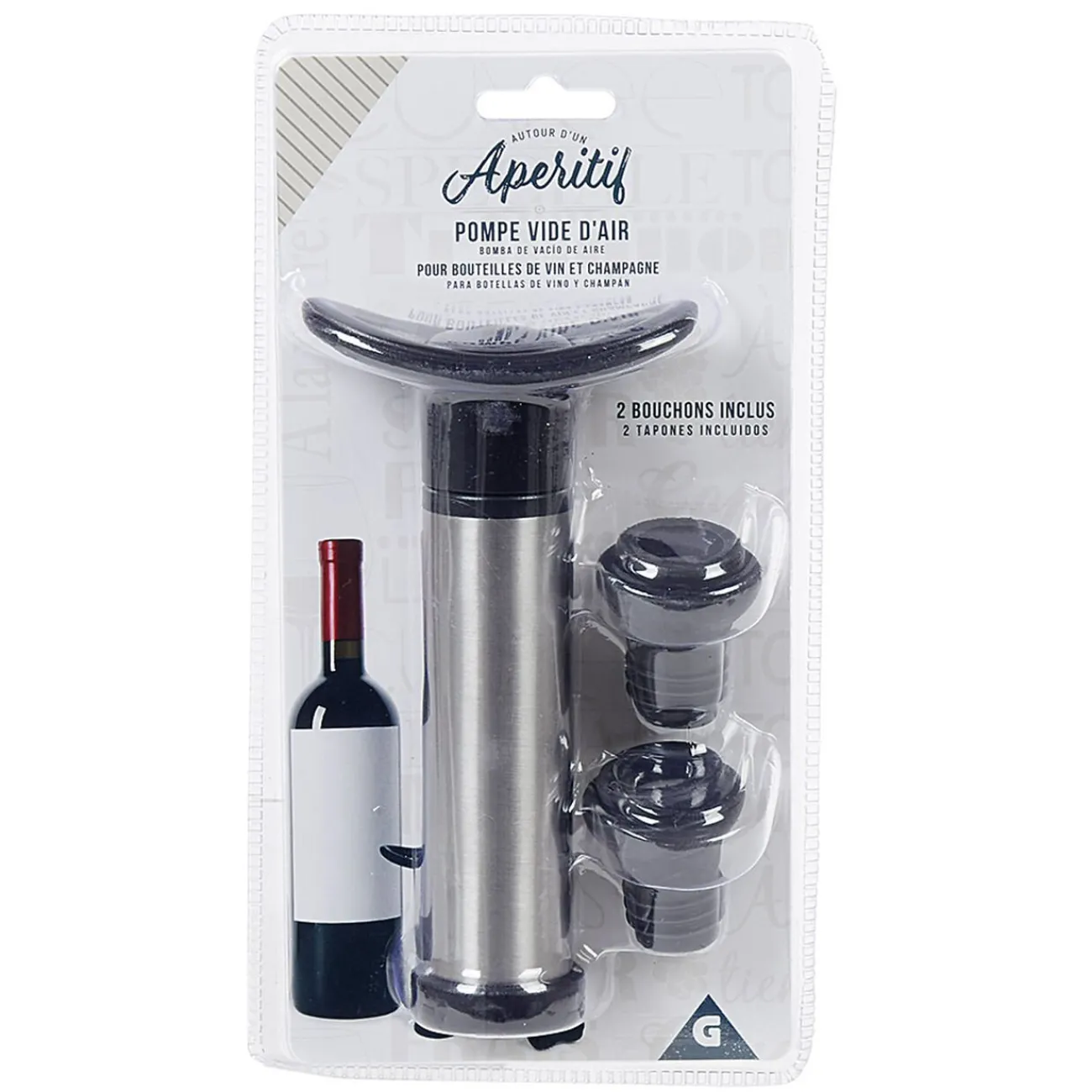 Gifi Set 1 pompe à vide + 2 bouchons à vin