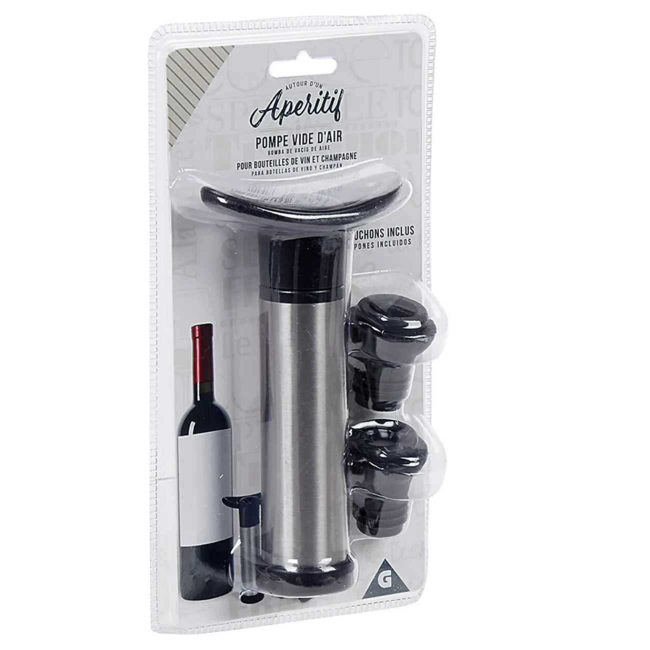 Gifi Set 1 pompe à vide + 2 bouchons à vin