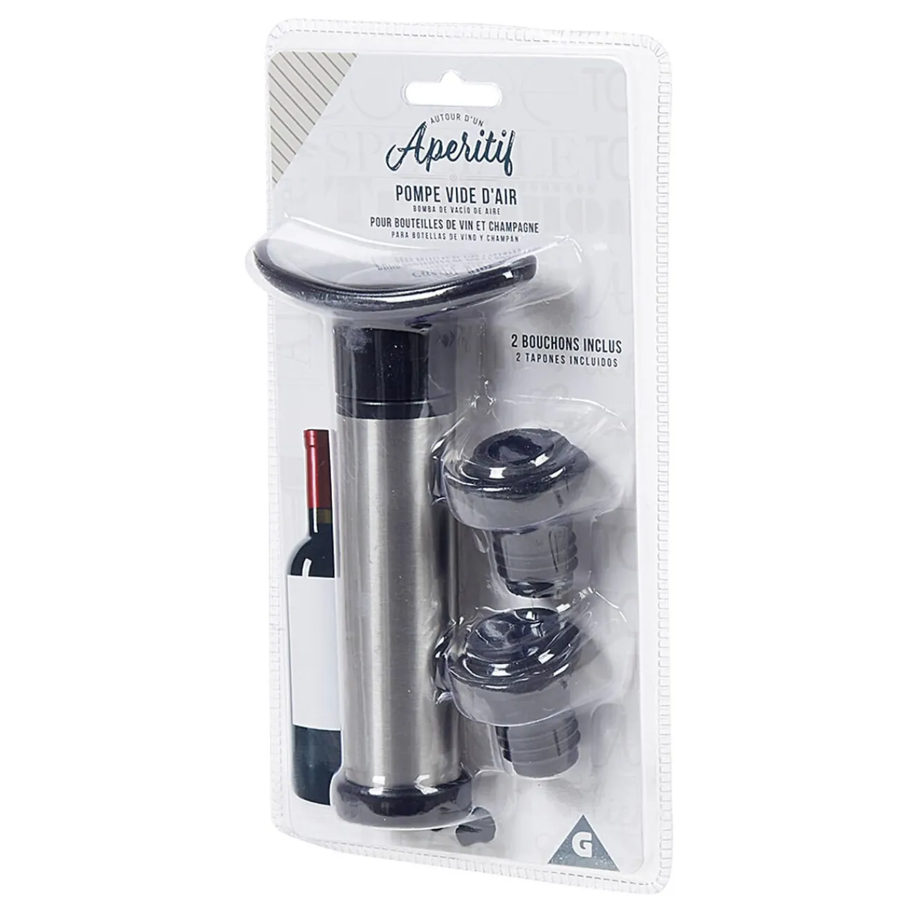 Gifi Set 1 pompe à vide + 2 bouchons à vin