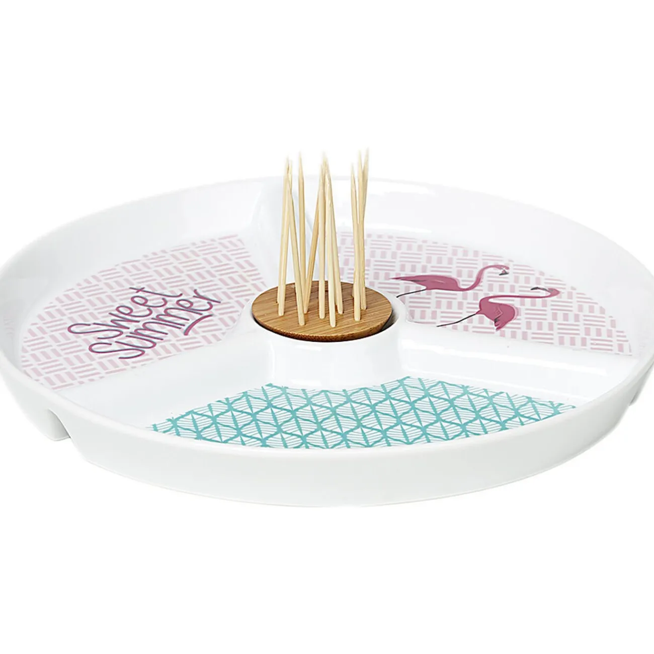 Gifi Set apéritif porcelaine design flamant rose