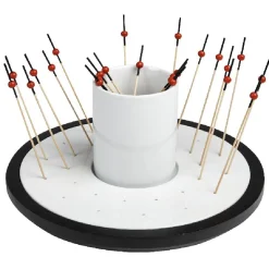 Gifi Set apéritif tournant noir et blanc 24pcs