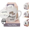 Gifi Set Cadeau tasse à thé et/ou chocolat avec sa cuillère 4 modèles