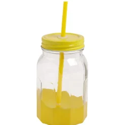 Gifi Set de 6 bocaux et pailles multicolores