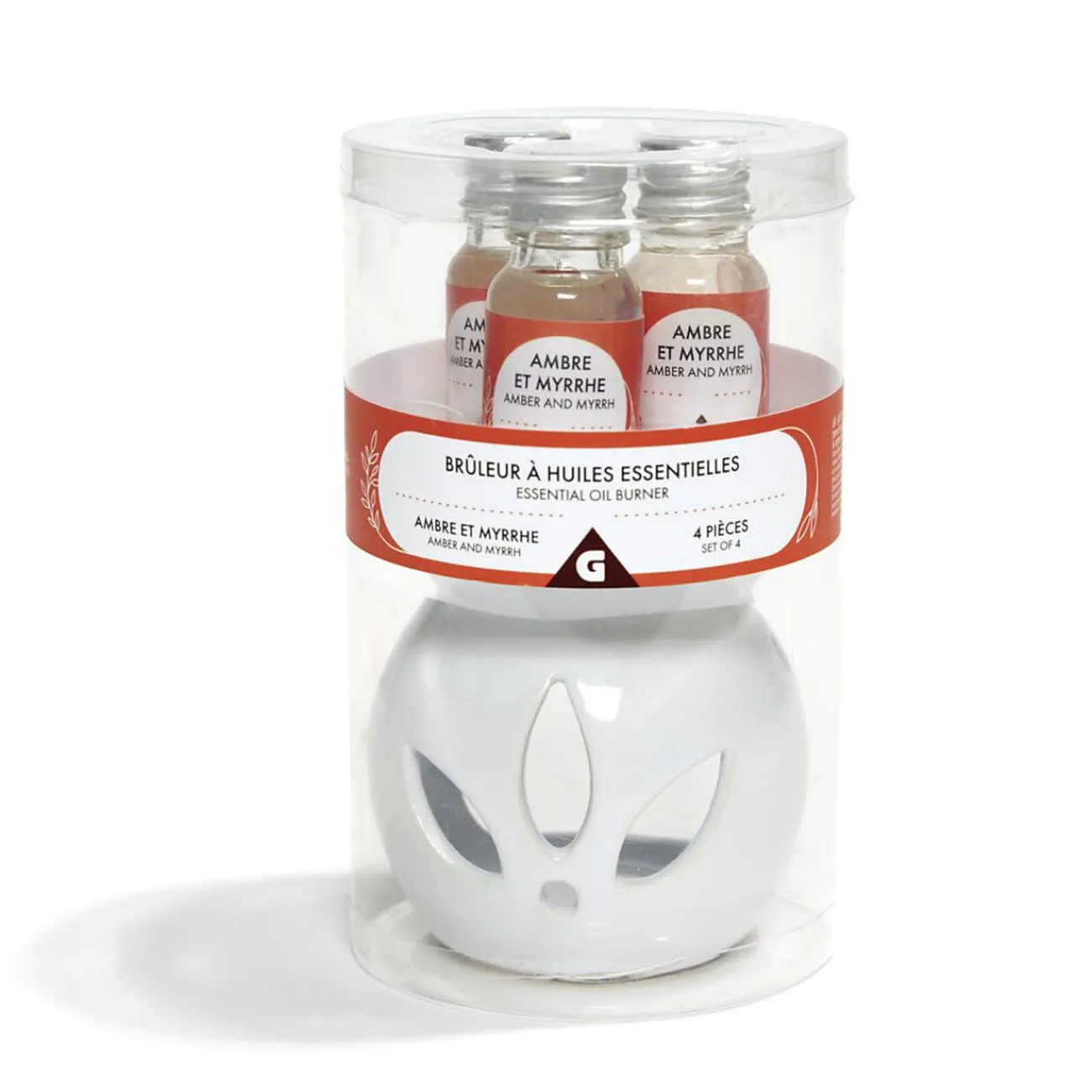 Gifi Bien-Être^Set de brûleur et 3 huiles essentielles - 4 parfums