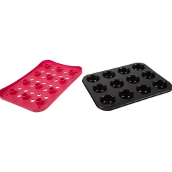 Gifi Set moule à muffins avec fond amovible et plateau