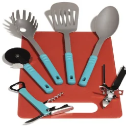 Gifi Set planche à découper avec 6 ustensiles de cuisine
