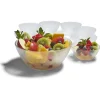 Gifi Set saladier avec coupelles x6 verre transparent martelé