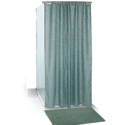Gifi Aménagement Salle De Bain^Set salle de bain tapis/rideau/anneaux - 2 modèles