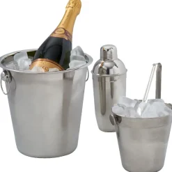 Gifi Set seau à glaces x2 avec shaker et pince inox 4 pièces