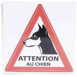 Gifi Colle Et Adhésif^Signalétique adhésive "Attention au chien" - 8x8 cm