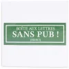 Gifi Colle Et Adhésif^Signalétique adhésive "Boîte aux lettres sans pub" - Vert, 8x8 cm