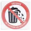 Gifi Colle Et Adhésif^Signalétique adhésive "Défense de déposer les ordures" - 8x8 cm