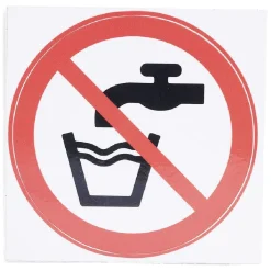 Gifi Colle Et Adhésif^Signalétique adhésive "Eau non potable" - 8x8 cm