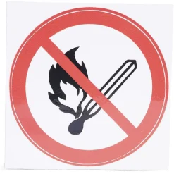 Gifi Colle Et Adhésif^Signalétique adhésive "Flamme interdite" - 8x8 cm