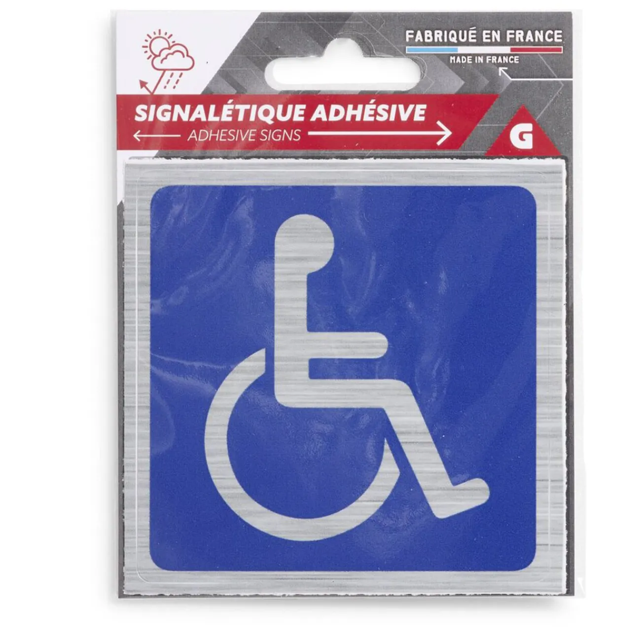 Gifi Colle Et Adhésif^Signalétique adhésive "Handicapé à mobilité réduite" - 8x8 cm