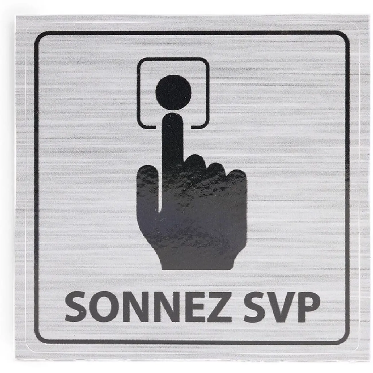 Gifi Colle Et Adhésif^Signalétique adhésive "Sonnez svp" - 8x8 cm