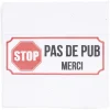 Gifi Colle Et Adhésif^Signalétique adhésive "Stop, pas de pub" - 8x8 cm