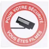 Gifi Colle Et Adhésif^Signalétique adhésive "Surveillance vidéo, vous êtes filmés" - 8x8 cm