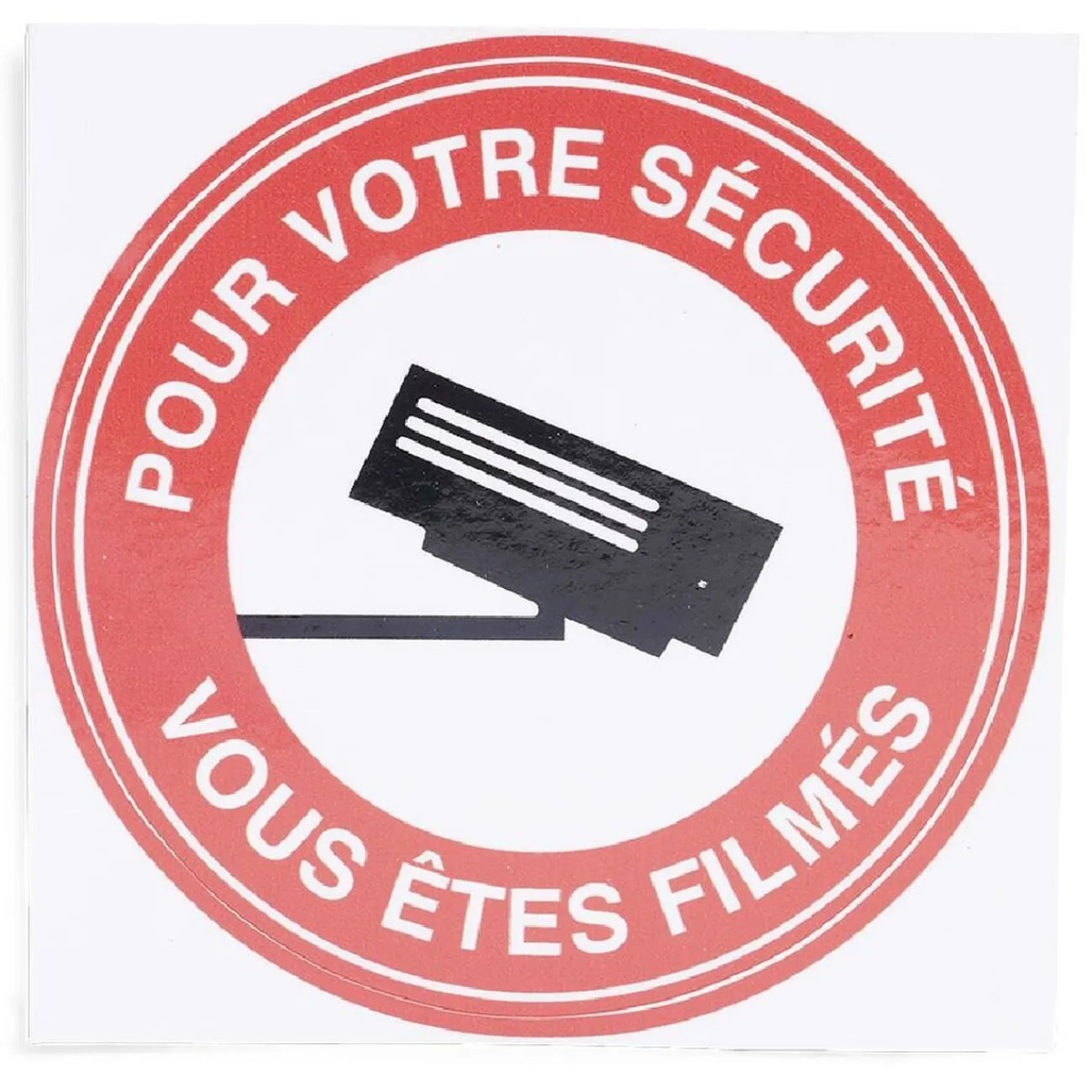 Gifi Colle Et Adhésif^Signalétique adhésive "Surveillance vidéo, vous êtes filmés" - 8x8 cm