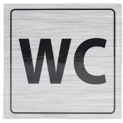 Gifi Colle Et Adhésif^Signalétique adhésive "WC" - 8x8 cm