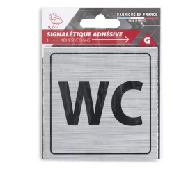 Gifi Colle Et Adhésif^Signalétique adhésive "WC" - 8x8 cm