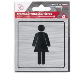 Gifi Colle Et Adhésif^Signalétique adhésive "WC femme" - 8x8 cm