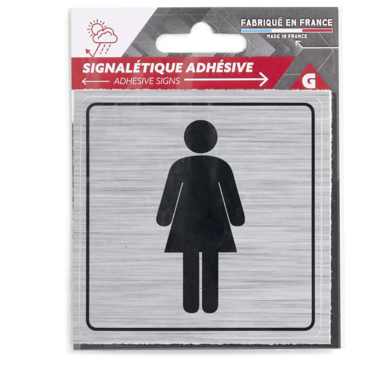 Gifi Colle Et Adhésif^Signalétique adhésive "WC femme" - 8x8 cm