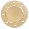 Gifi Sous assiette décoration doré bordure étoiles