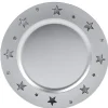Gifi Sous assiette plastique argenté motif étoiles