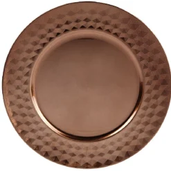 Gifi Sous assiette plastique cuivré effet diamant