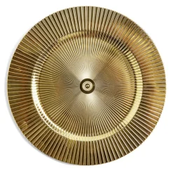 Gifi Sous assiette rond strié jaune doré Ø33cm