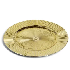 Gifi Sous assiette rond strié jaune doré Ø33cm