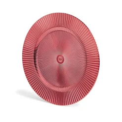 Gifi Sous assiette rond strié rouge Ø33cm