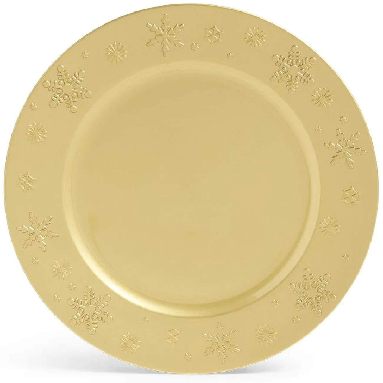 Gifi Sous assiette ronde doré Ø33cm rebord flocon